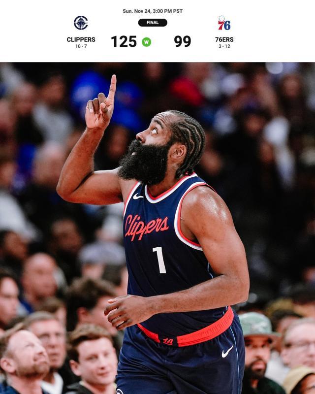 即时比分直播-26分大胜让费城球迷倒戈 哈登率快艇豪取五连胜